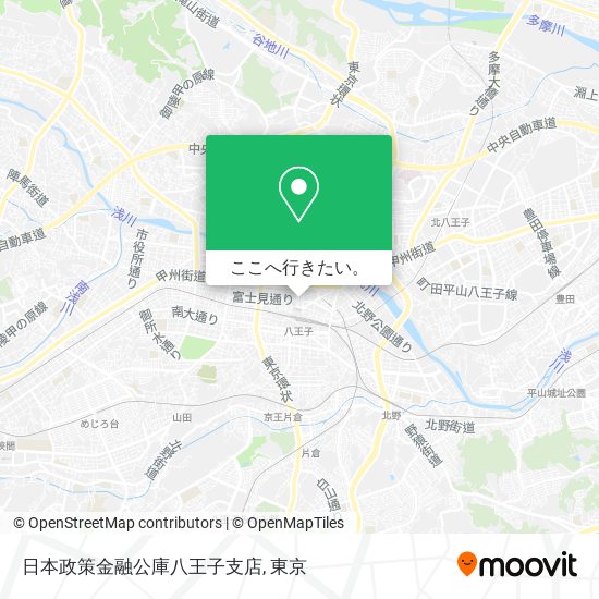日本政策金融公庫八王子支店地図