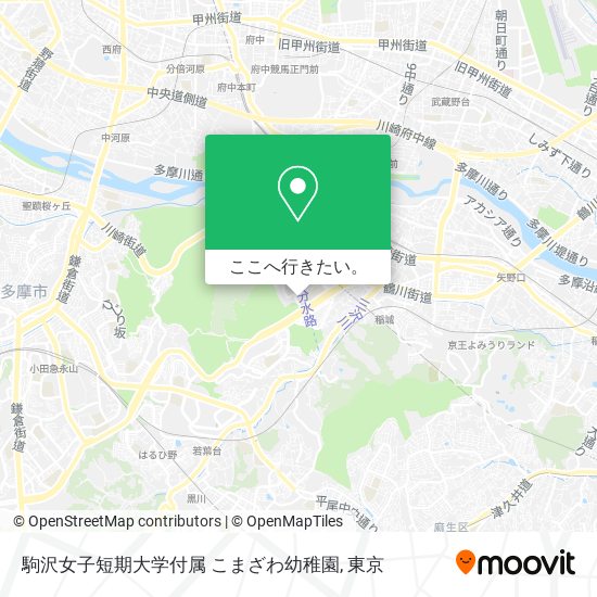 駒沢女子短期大学付属 こまざわ幼稚園地図