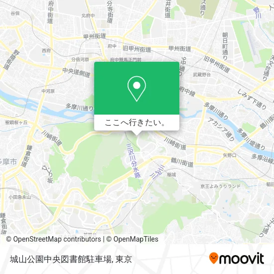 城山公園中央図書館駐車場地図