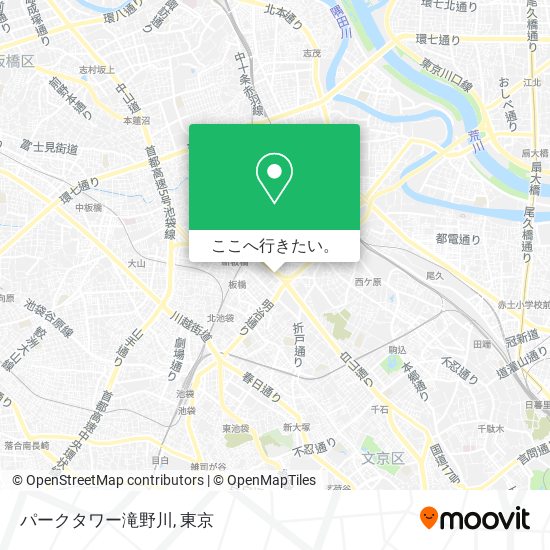 パークタワー滝野川地図