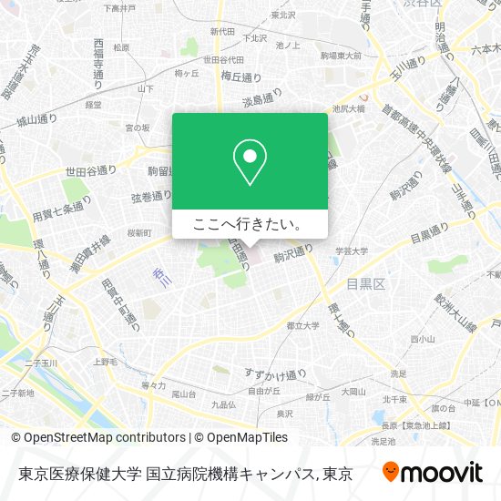 東京医療保健大学 国立病院機構キャンパス地図