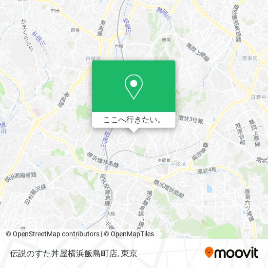 伝説のすた丼屋横浜飯島町店地図