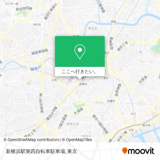 新横浜駅第四自転車駐車場地図