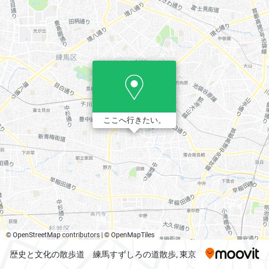 歴史と文化の散歩道　練馬すずしろの道散歩地図