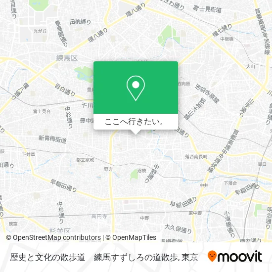 歴史と文化の散歩道　練馬すずしろの道散歩地図
