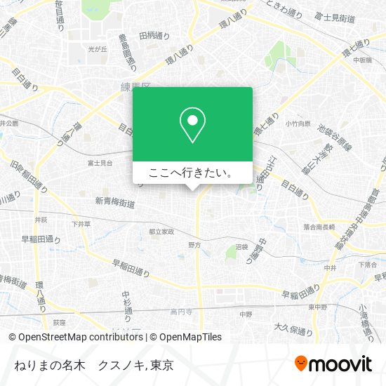 ねりまの名木　クスノキ地図