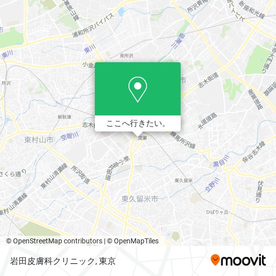 岩田皮膚科クリニック地図