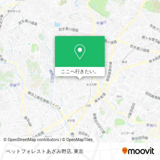 ペットフォレストあざみ野店地図