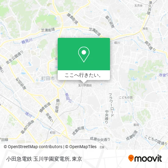 小田急電鉄 玉川学園変電所地図