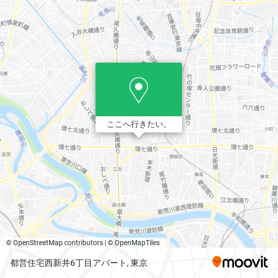 都営住宅西新井6丁目アパート地図