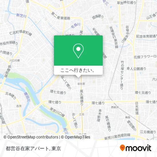 都営谷在家アパート地図