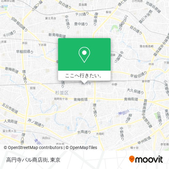 高円寺パル商店街地図