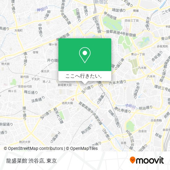 龍盛菜館 渋谷店地図