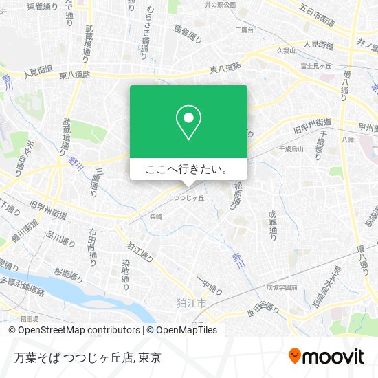 万葉そば つつじヶ丘店地図