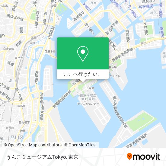 うんこミュージアムTokyo地図