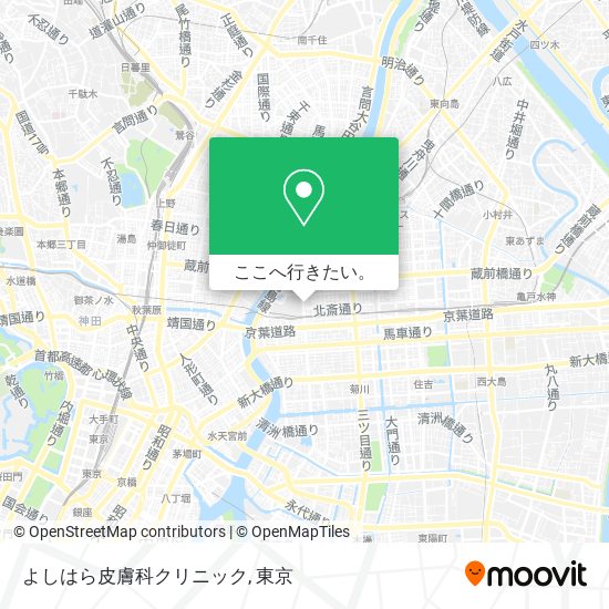 よしはら皮膚科クリニック地図