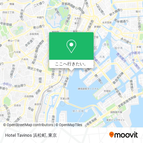 Hotel Tavinos 浜松町地図
