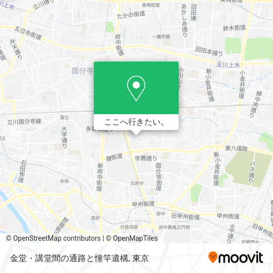 金堂・講堂間の通路と憧竿遺構地図