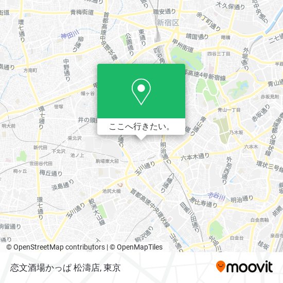 恋文酒場かっぱ 松濤店地図