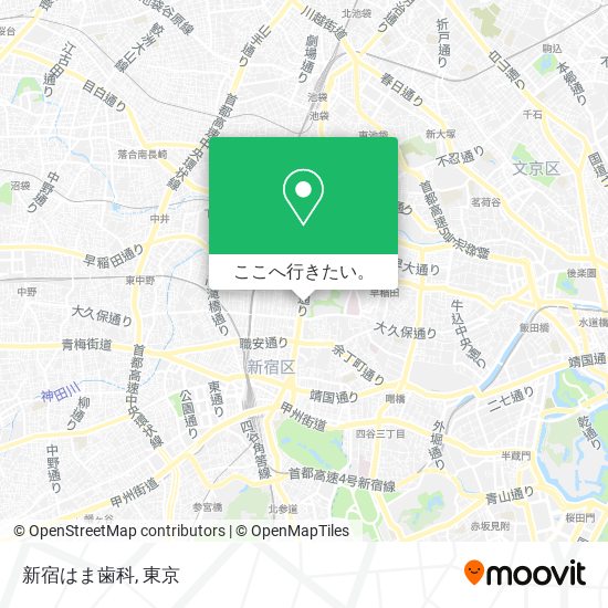 新宿はま歯科地図