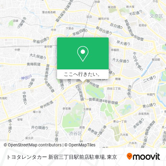 トヨタレンタカー 新宿三丁目駅前店駐車場地図