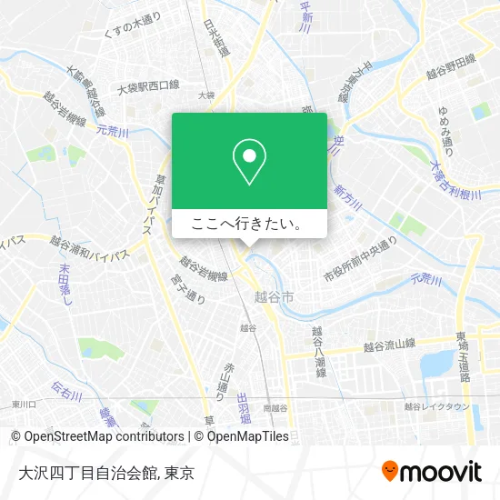 大沢四丁目自治会館地図
