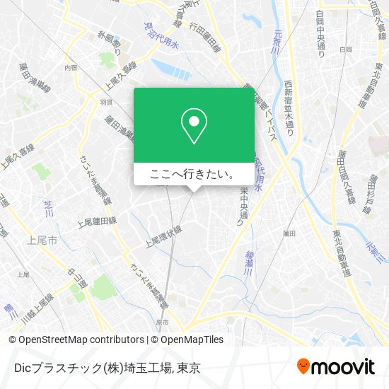 Dicプラスチック(株)埼玉工場地図