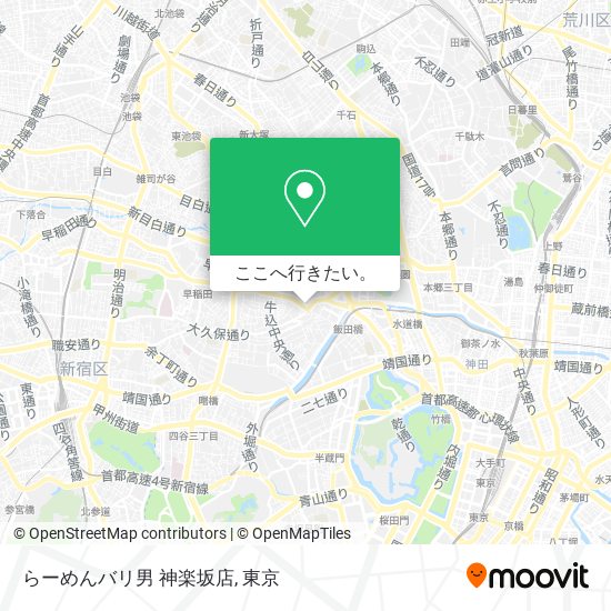 らーめんバリ男 神楽坂店地図
