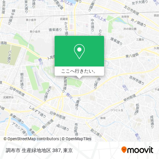 調布市 生産緑地地区 387地図