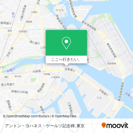 アントン・ヨハネス・ゲールツ記念碑地図