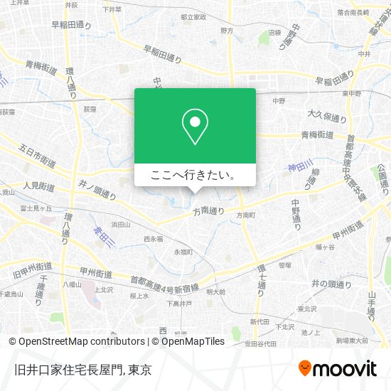 旧井口家住宅長屋門地図