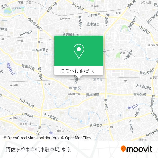 阿佐ヶ谷東自転車駐車場地図