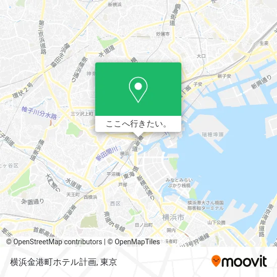 横浜金港町ホテル計画地図