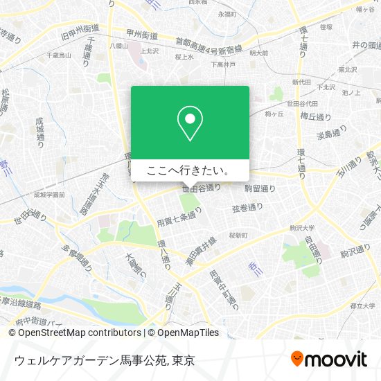 ウェルケアガーデン馬事公苑地図