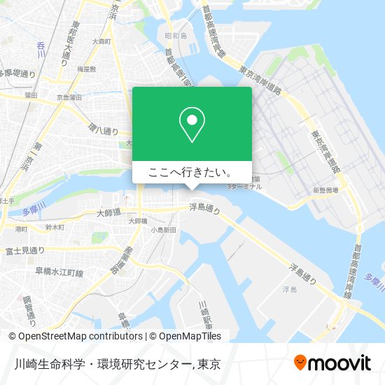 川崎生命科学・環境研究センター地図