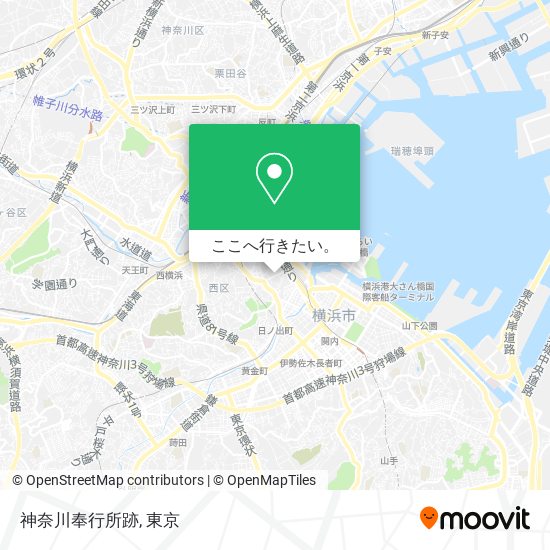 神奈川奉行所跡地図
