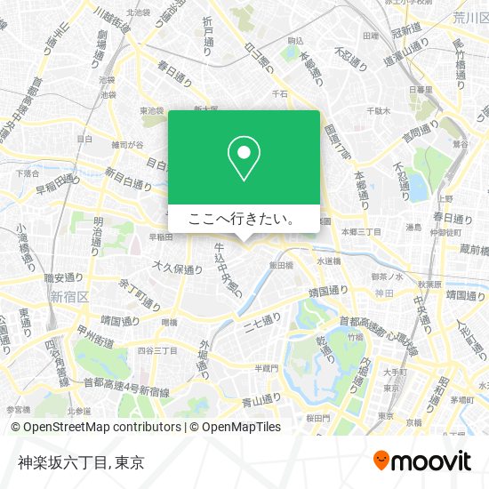 神楽坂六丁目地図