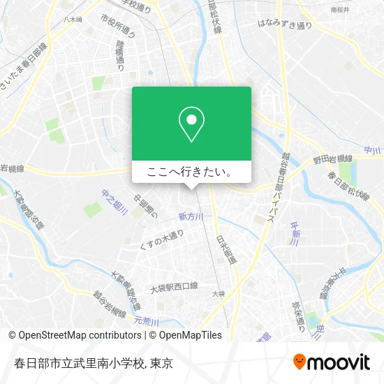 春日部市立武里南小学校地図
