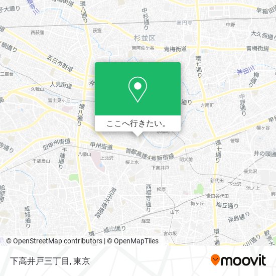 下高井戸三丁目地図