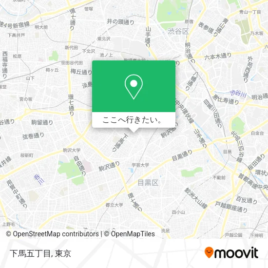 下馬五丁目地図