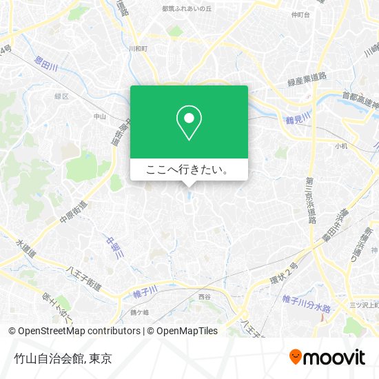 竹山自治会館地図