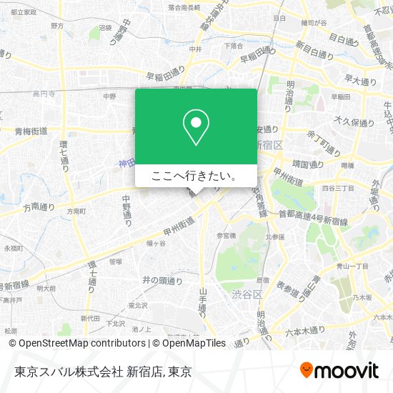 東京スバル株式会社 新宿店地図