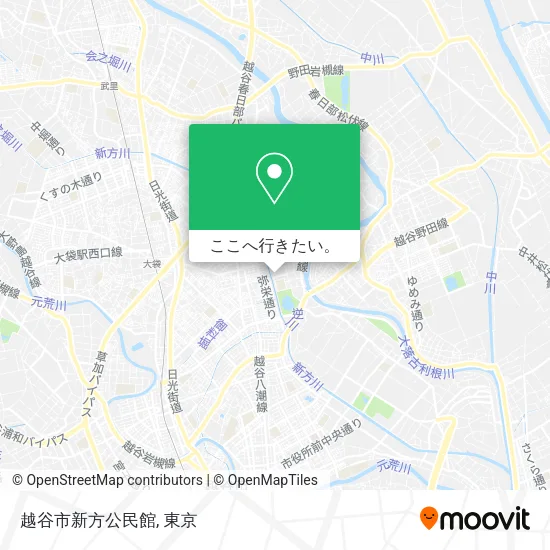 越谷市新方公民館地図