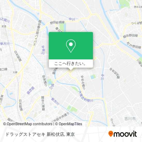 ドラッグストアセキ 新松伏店地図