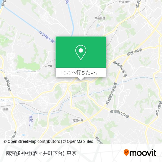 麻賀多神社(酒々井町下台)地図