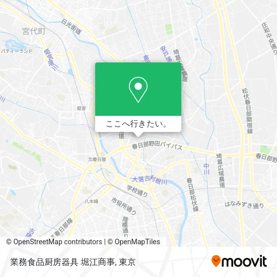 業務食品厨房器具 堀江商事地図
