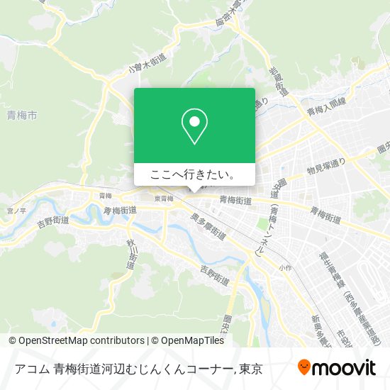 アコム 青梅街道河辺むじんくんコーナー地図