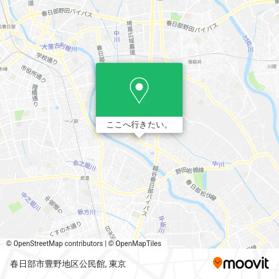 春日部市豊野地区公民館地図