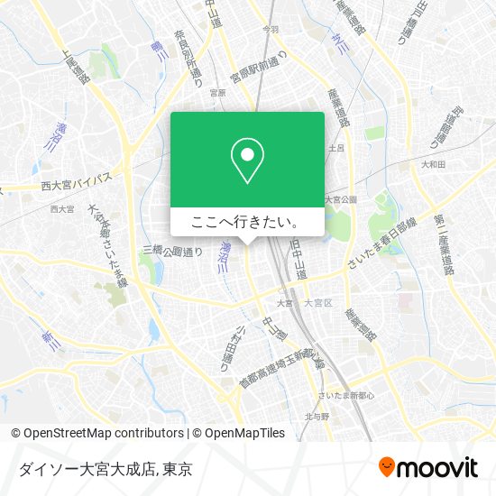 ダイソー大宮大成店地図