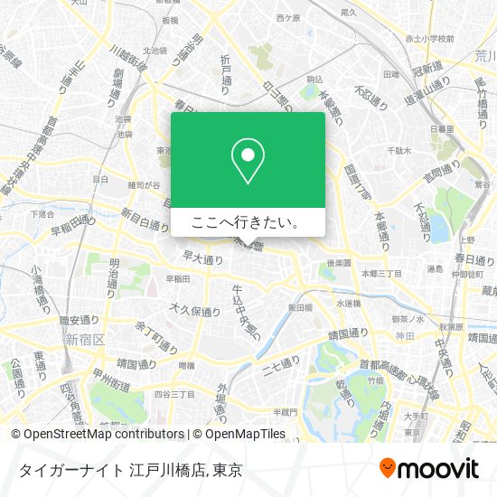 タイガーナイト 江戸川橋店地図